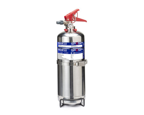 Sparco Performance Hand-Held Fire Extinguisher - 2 Liter - Chrome