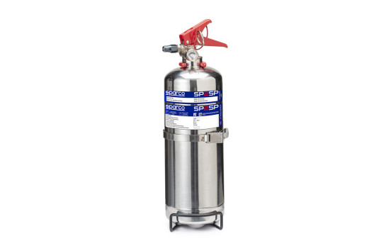 Sparco Performance Hand-Held Fire Extinguisher - 2 Liter - Chrome