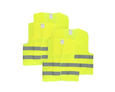 Carpoint Safety Vest Combi Set 2xSmall + 2xExtra Large