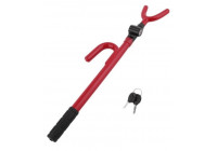 Universal anti-theft steering wheel lock - red