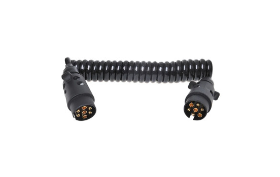 3M spiral cable with 2x 7-pin PVC plugs