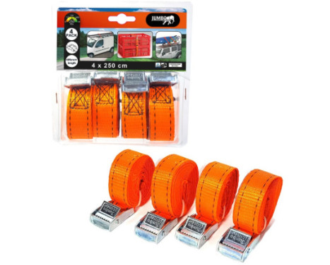 Jumbo Tie-down Strap Set 4 pieces 250cm