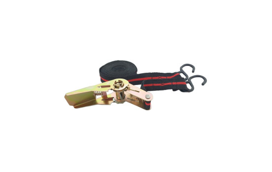 Lashing strap 5m x 24mm with ratchet and heavy hooks, Image 3