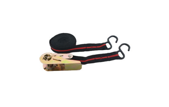 Lashing strap 5m x 24mm with ratchet and heavy hooks, Image 6
