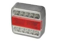 Rear light 5 functions 10 LED 100x10x37mm