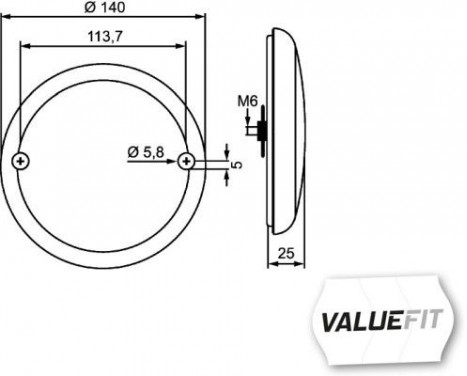 Rear Fog Light *** HELLA VALUEFIT ***, Image 2