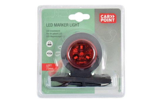 Left side marker light red / white 72mm, Image 2
