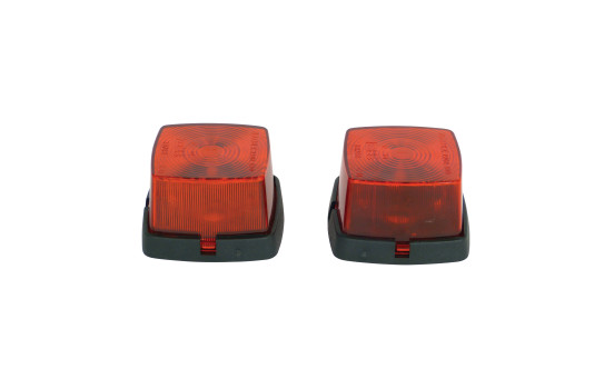 Side lamp rectangle red 63x67mm 2pieces