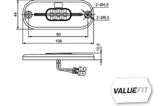 Side Marker Light *** HELLA VALUEFIT ***, Image 2