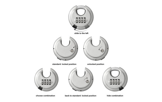 70mm disc lock with combination, Image 3