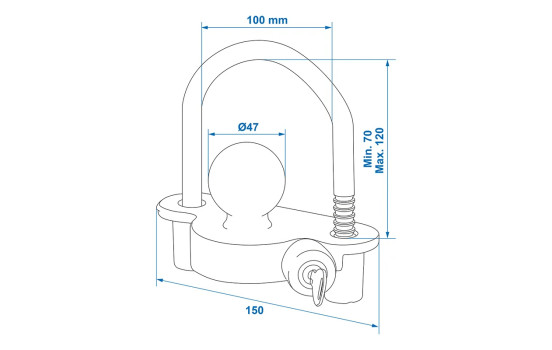 Coupling lock with cylinder lock, Image 6