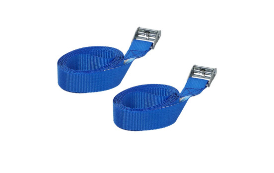 Blue lashing strap with quick release 2x 2.5 meters, Image 2