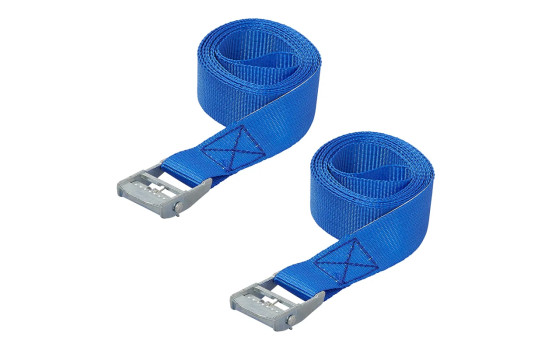Blue lashing strap with quick release 2x 2.5 meters, Image 3