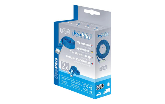 Blue lashing strap with quick release 2x 2.5 meters, Image 5