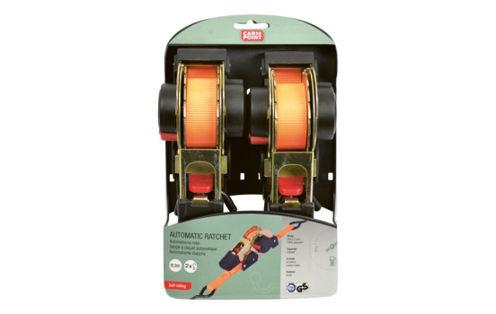 Carpoint Tensioning Straps Orange Automatic 2x3M, Image 4