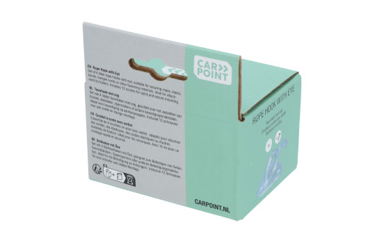 Carpoint Rope Hook with Eye Steel 4 Pieces, Image 4