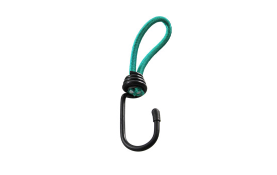 Hook metal with elastic loop for trailer net / tent / sail