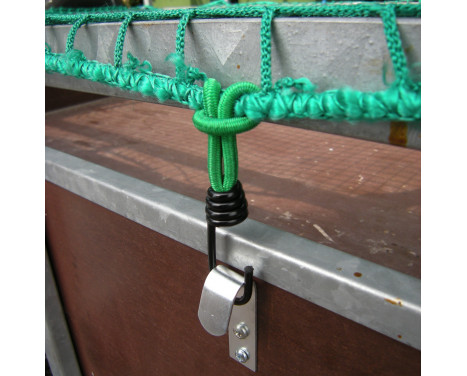 Hook metal with elastic loop for trailer net / tent / sail, Image 4