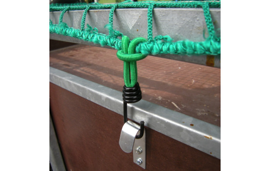 Hook metal with elastic loop for trailer net / tent / sail, Image 2