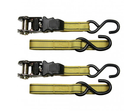 Carpoint Tensioning Straps Yellow Luxury 2x5M