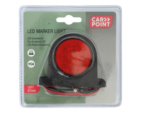 Left side marker light red / white 67mm, Image 3