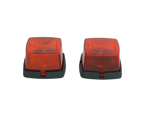 Side lamp rectangle red 63x67mm 2pieces