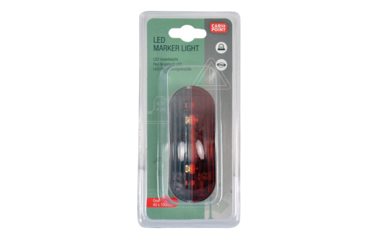 Side marker red / white 12V oval, Image 2