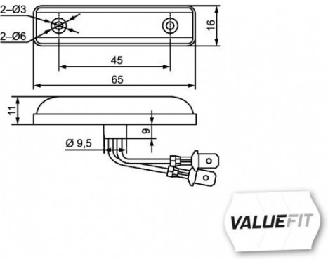 Side Marker Light *** HELLA VALUEFIT ***, Image 2