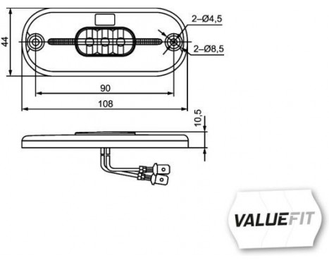 Side Marker Light *** HELLA VALUEFIT ***, Image 2