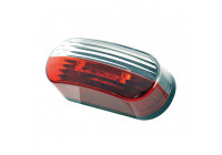 Side marker red / white 12V oval