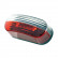 Side marker red / white 12V oval