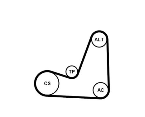 Drivremssats 5PK1200K1 Contitech, bild 3