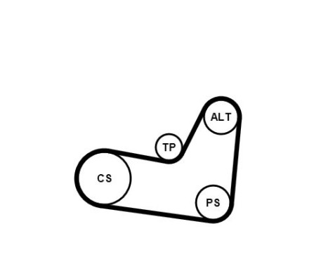Drivremssats 6PK1070K2 Contitech, bild 3
