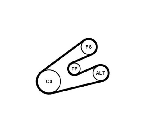Drivremssats 6PK1453K1 Contitech, bild 3