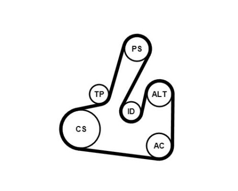 Drivremssats 6PK1705K2 Contitech, bild 2