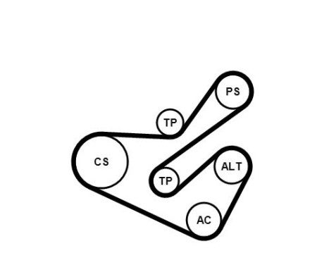 Drivremssats 6PK1740K1 Contitech, bild 2