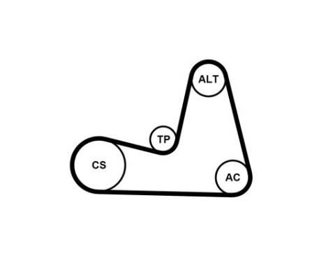 Drivremssats 7PK1035K1 Contitech, bild 2
