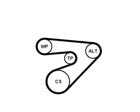 Multiremsats + vattenpump 6PK1453WP1 Contitech, bild 2