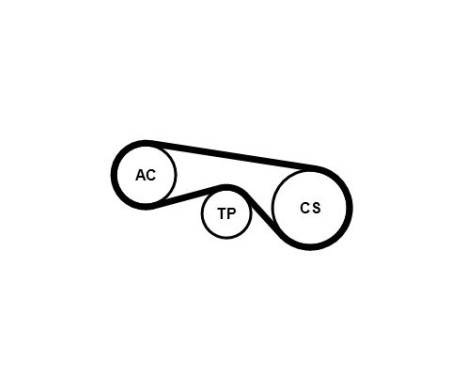 Poly kilremssats 5PK906K2 Contitech, bild 3