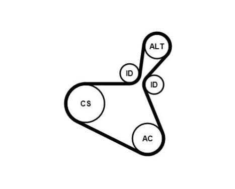 Poly kilremssats 6PK1179 EXTRA K1 Contitech, bild 2