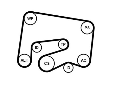 Poly kilremssats 6PK2000K1 Contitech, bild 3