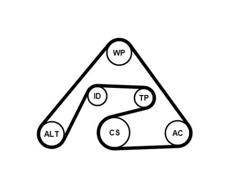 Poly kilremssats 6PK2030K2 Contitech, bild 3