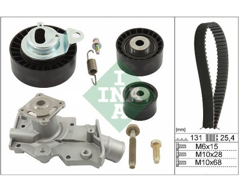 Vattenpump + Kamremsats 530 0102 30 Ina