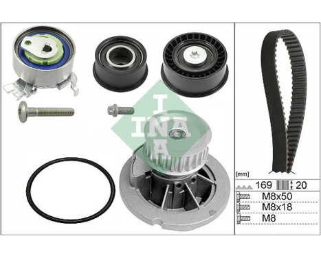 Vattenpump + kamremsats 530007832 Ina