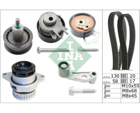 Vattenpump + kamremsats 530008930 Ina