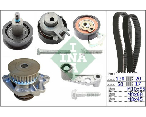 Vattenpump + kamremsats 530008931 Ina