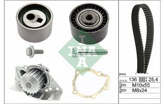 Vattenpump + Kamremsats 530009530 Ina