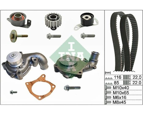 Vattenpump + kamremsats 530010431 Ina
