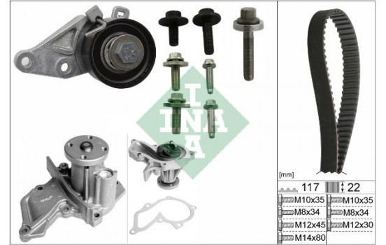 Vattenpump + kamremsats 530014030 Ina