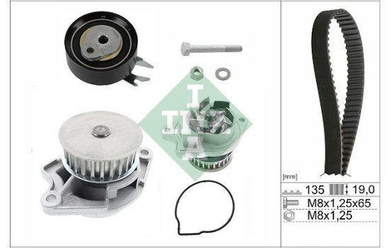 Vattenpump + kamremsats 530016631 Ina